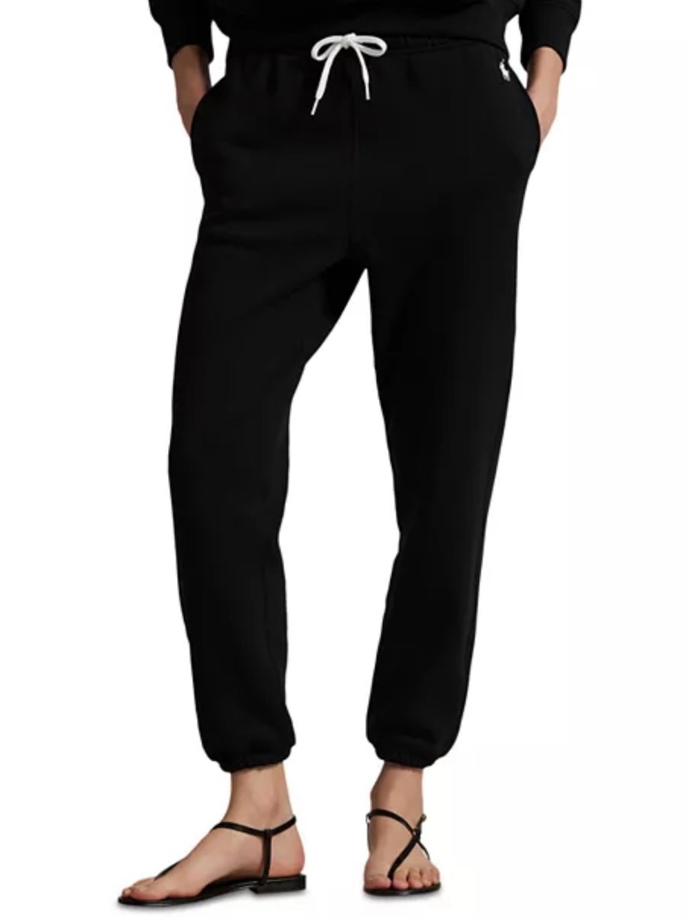 Polo Ralph Lauren Women's Fleece Drawstring Sweatpants white size L